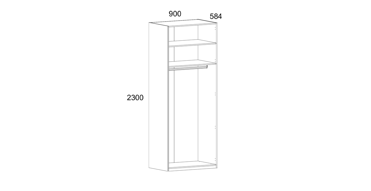 Шкаф 2DG 90 Novel