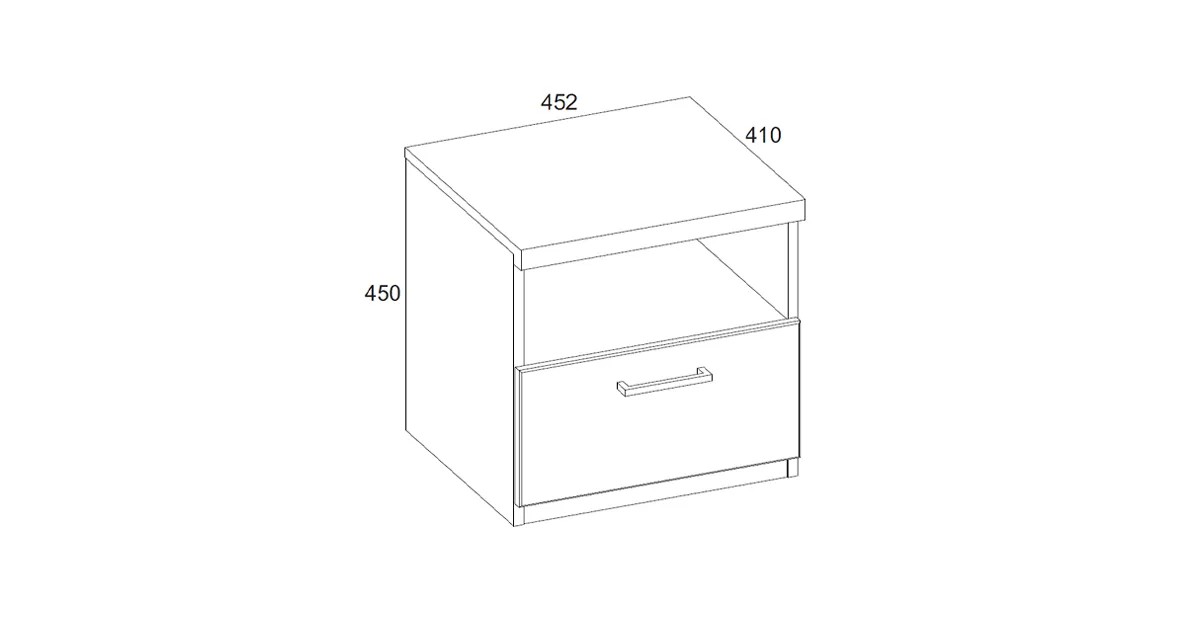 Тумба прикроватная Альтеро New 1SN