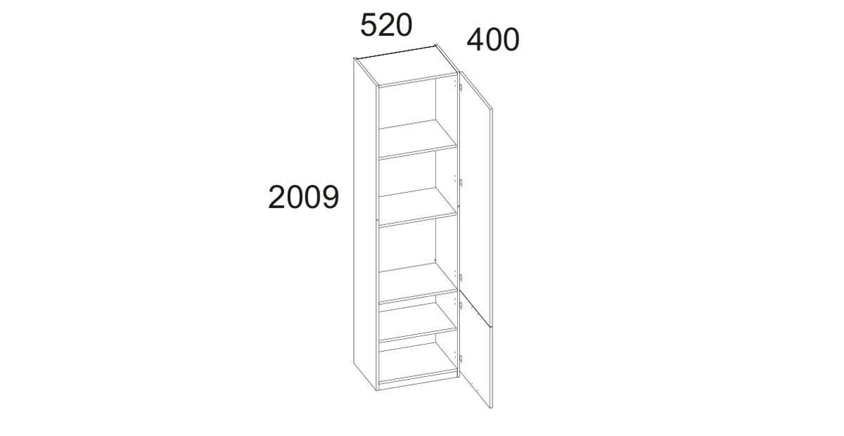 Шкаф 2D 52 Novel
