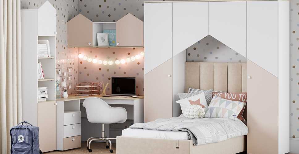 

Шкаф для книг левый Бэмби НМ 041.44, Белый/дуб сонома/маренга/бисквит, Бэмби НМ 041.44