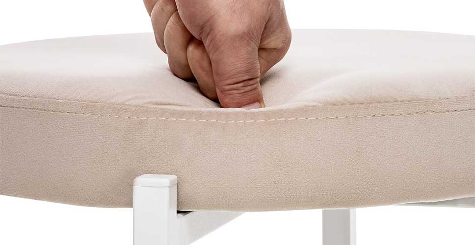 

Табурет Фокус, Металл белый/велюр дым, Фокус