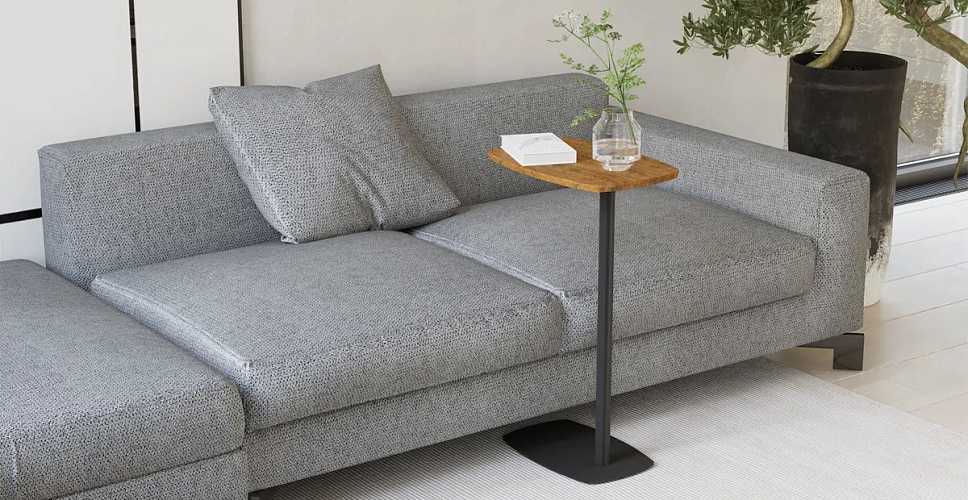 

Стол придиванный Dei, Металл черный/дуб американский, Dei