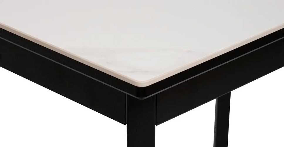 

Стол раздвижной AILIN 90, Металл черный/керамика белый мрамор, AILIN 90
