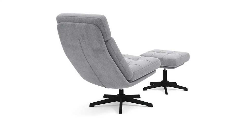 

Кресло с банкеткой Леон, Серо-коричневый, Леон