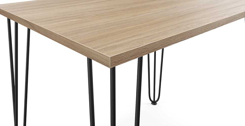 

Стол прямоугольный нераздвижной Боно 92, Металл черный/дуб урбан, Боно 92