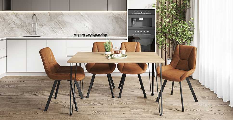 

Стол прямоугольный нераздвижной Боно 130, Металл черный/дуб урбан, Боно 130