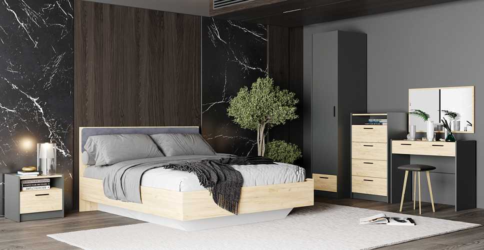 

Стол туалетный Sendy, Антрацит/дуб крафт золотой, Sendy