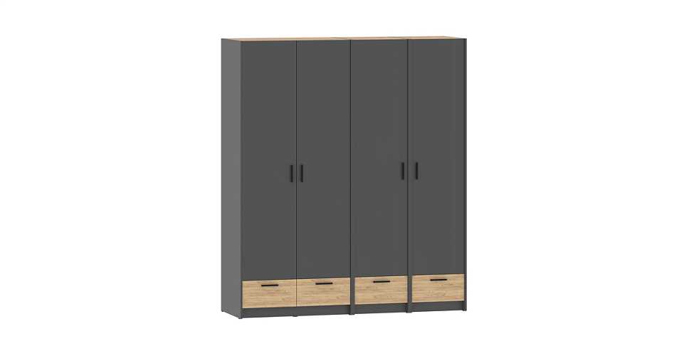 

Шкаф модульный Sendy К-15, Антрацит/дуб крафт золотой, Sendy К-15